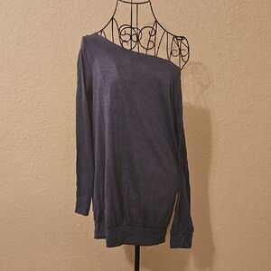 One-Shoulder Blue Top
